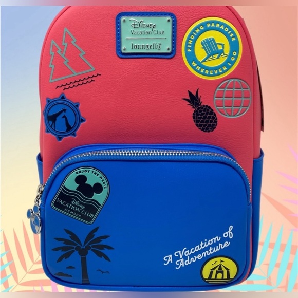 LOUNGEFLY 2022 Disney Vacation Club Member Backpack Let the Good Times Roll NWT - Picture 4 of 11